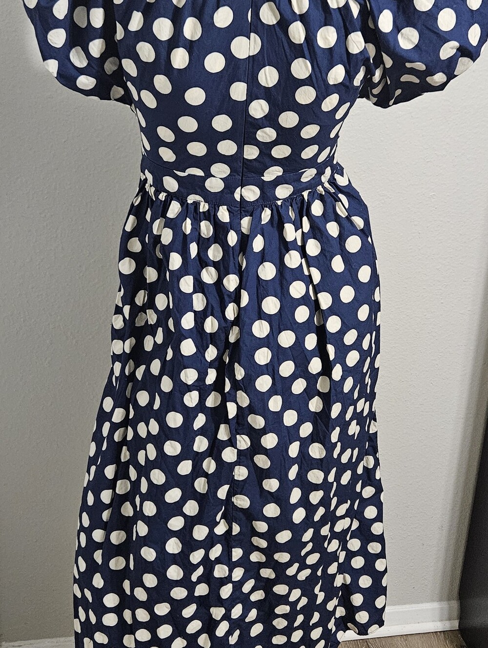 J. Crew Collection Cecily Dress in Polka-dot print Puff Sleeves Size 0 - Picture 4 of 6